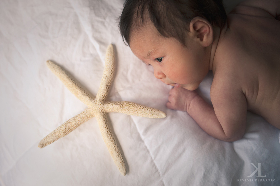 Baby with starfish