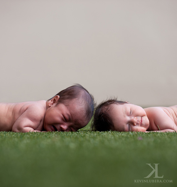 Babies on grass